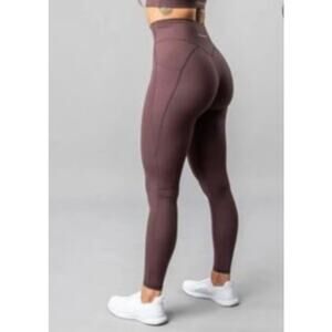 Alphalete Alphalux Plum Purple Wonder Athletic Leggings With Pockets Size Small